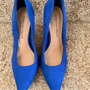 NW Christian Siriano for Payless Blue Suede Pointed Toe Pumps (7.5)